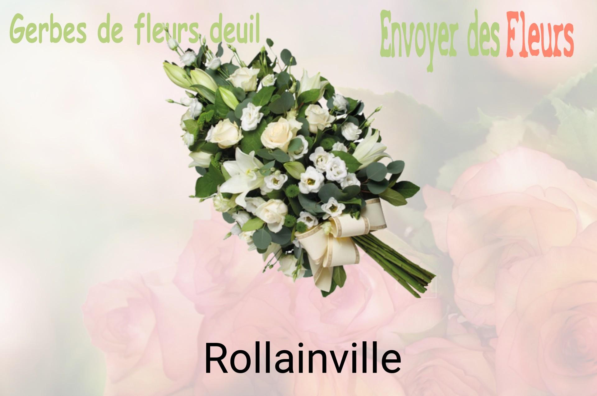 Gerbe de fleurs de deuil livrée à Rollainville